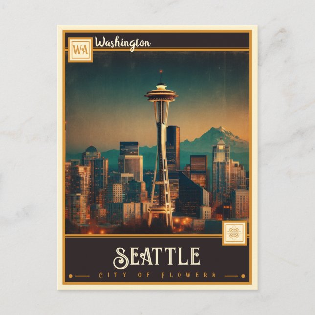 Seattle, Washington| Vintage vykort (Framsida)