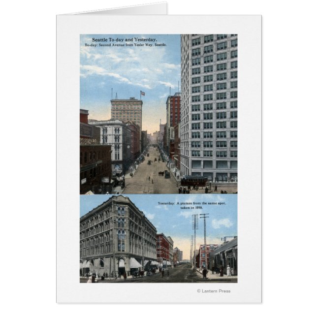 Seattle, Washington - vy av andra Hälsningskort (Framsidan)