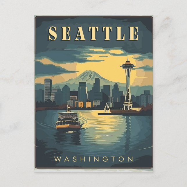 Seattle, Washington Vykort (Framsida)
