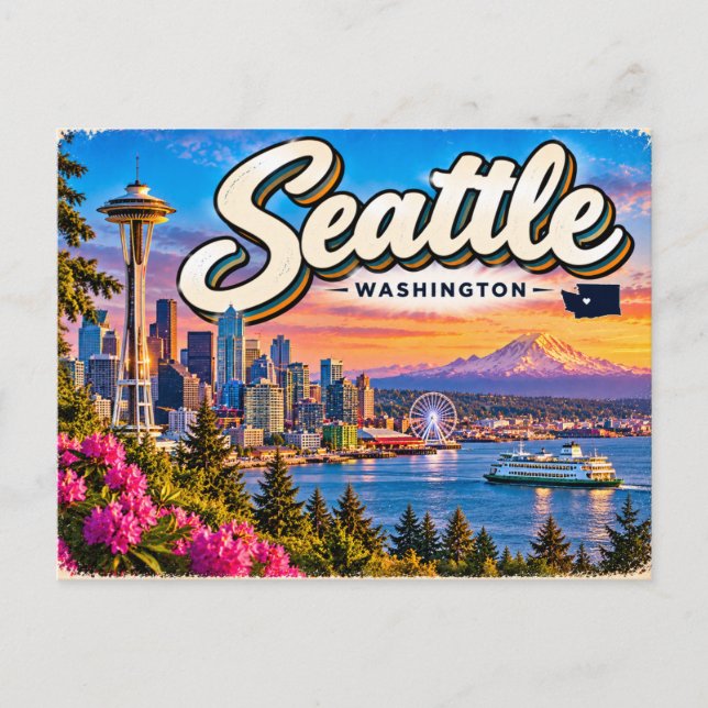 Seattle Washington Vykort (Framsida)