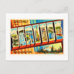 Seattle Washington WA Old Vintage resor Souvenir Vykort