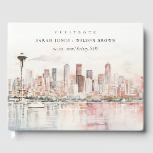 Seattle, Washington Watercolor Landscape Wedding