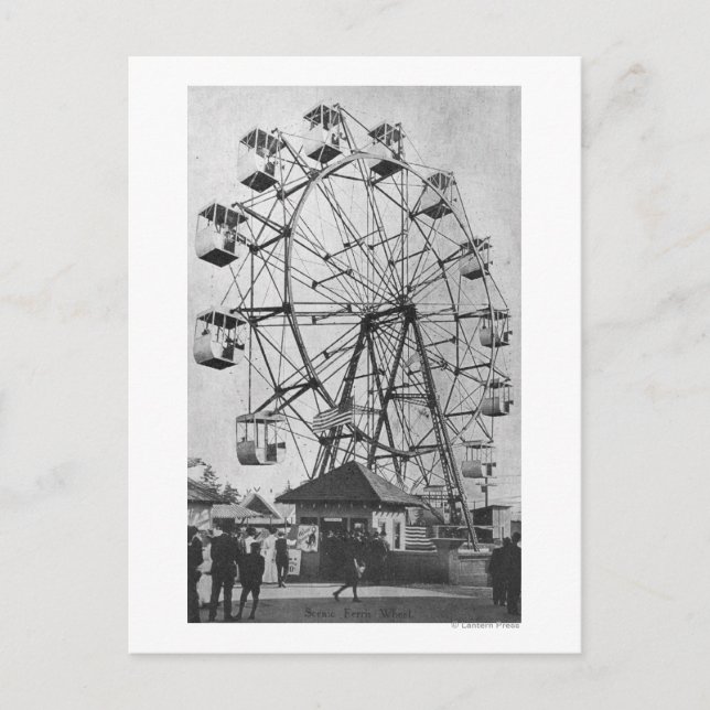 Seattle, Washington Yukon-Pacific Expo Ferris Vykort (Framsida)