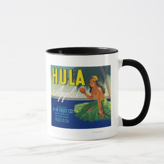 Seattle, WashingtonHula Apple-etikett Mugg (Höger)