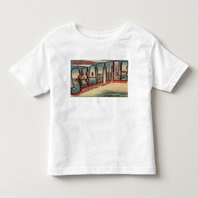Seattle WashingtonLarge brevplatser 2 T Shirt (Framsida)
