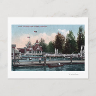Seattle, WashingtonMadison Park Scene Vykort