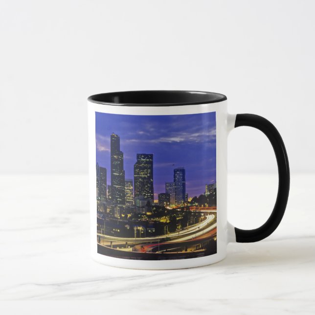 Seattle, Washingtons siluett på natten Mugg (Höger)