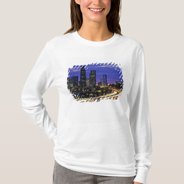 Seattle, Washingtons siluett på natten T Shirt (Framsida)