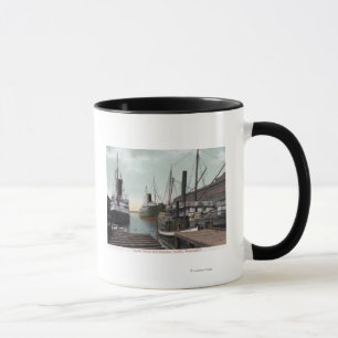 Seattle WashingtonView av skeppsdockan och Mugg