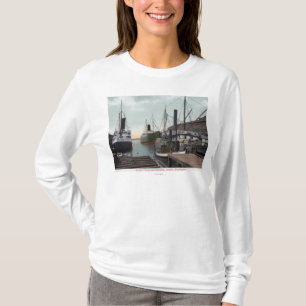 Seattle WashingtonView av skeppsdockan och T Shirt