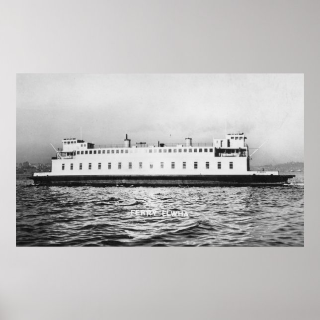 Seattle, WashingtonView of the Elwha Ferry Poster (Framsidan)