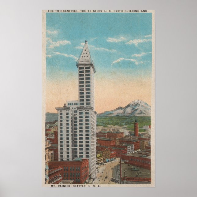 Seattle, WASmith Torn View & Mt. Rainier Poster (Framsidan)