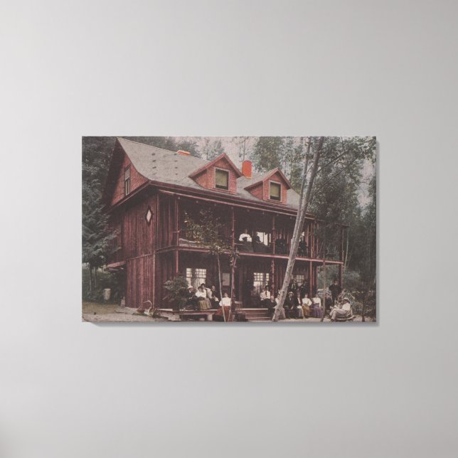 Seattle, WASummer Home i Alki Point Beach Canvastryck (Framsida)