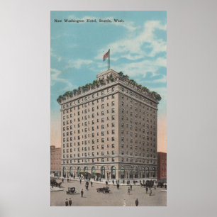 Seattle WAView av det Washington hotellet Poster