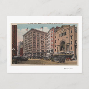 Seattle, WAView of 4th Ave & Westlake Vykort