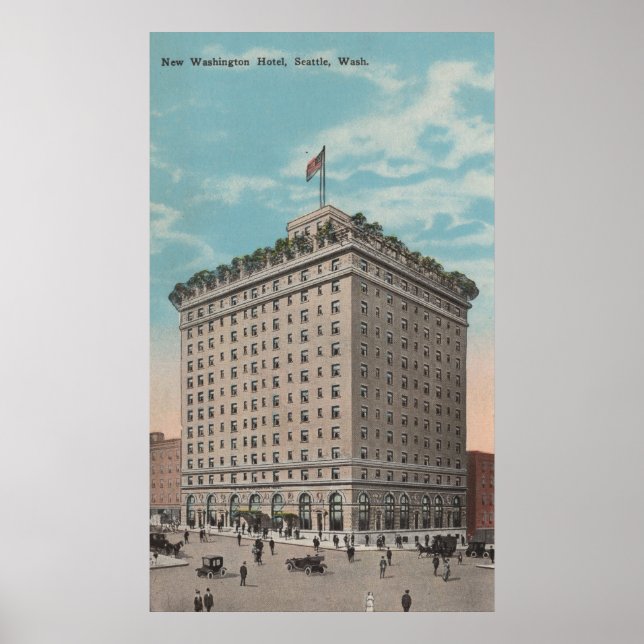 Seattle, WAView of the Washington Hotel Poster (Framsidan)