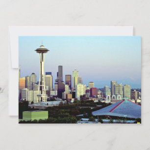 Seattle with Mount Rainier, Washington State, USA