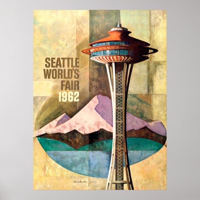 Seattle World's Fair 1962 Vintage affisch (Framsidan)