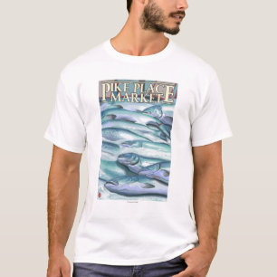 SeattleFish på is på det Pike stället marknadsf T-shirt