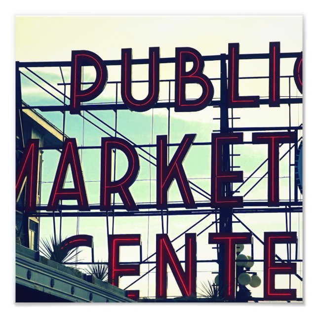 Seattles Pikes Place Market Fototryck (Framsidan)