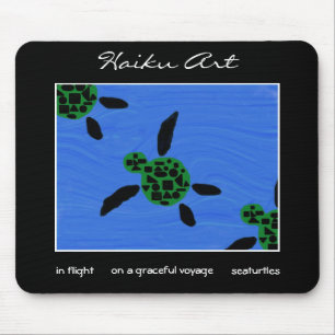 Seaturtles Haikukonst Mousepad Musmatta