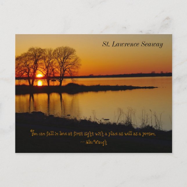 Seawayvykort för St. Lawrence på solnedgången Vykort (Framsida)