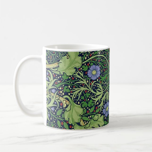 Seaweed art nouveau design by William Morris Kaffemugg (Vänster)