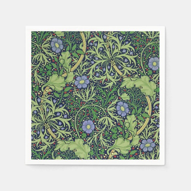 Seaweed art nouveau design van William Morris Pappersservett (Framsidan)
