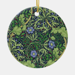 Seaweed cobalt thyme - William Morris Julgransprydnad Keramik