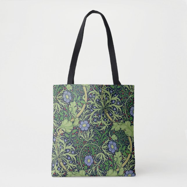 Seaweed cobalt thyme - William Morris Tygkasse (Framsida)