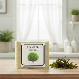 Seaweed Handmade Soap Label Fyrkantigt Klistermärke
