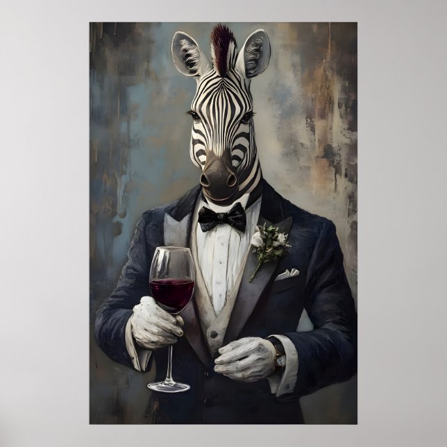 Seba i Smoking Poster, Djur Poster, Seba i Poster (Framsidan)