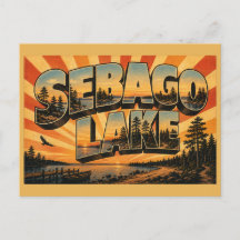 Sebago Lake Maine Djupaste Skogskonst