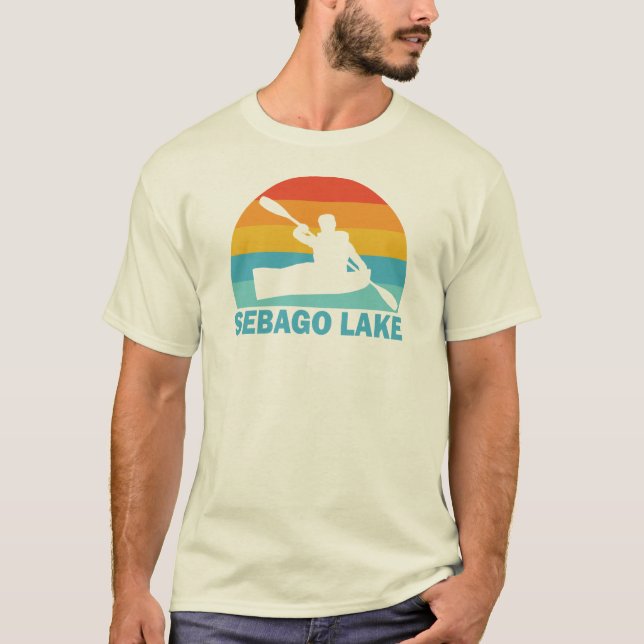 Sebago Lake Maine kajak T Shirt (Framsida)