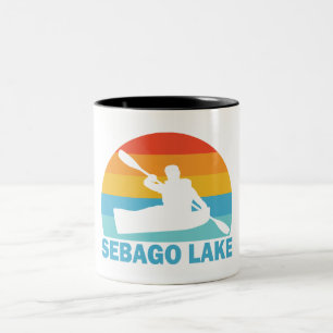 Sebago Lake Maine kajak Två-Tonad Mugg