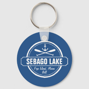 Sebago Sjö Maine Personlig Town och Namn Nyckelring