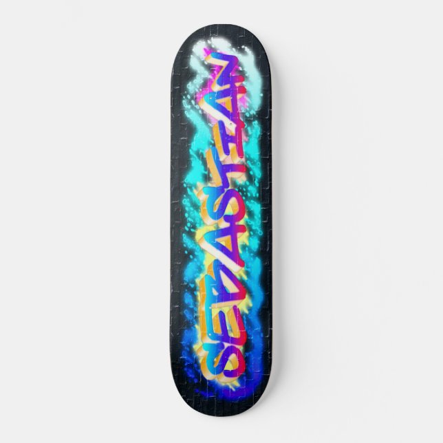 SEBASTIAN Customized Graffiti Skateboard (Framsida)
