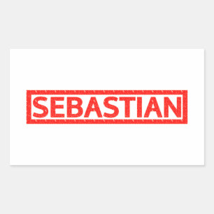 Sebastian Frimärke Rektangulärt Klistermärke