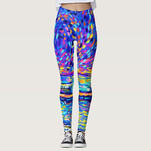 Sebastian Inlet Cotton Candy Himmel Leggings (Framsida)