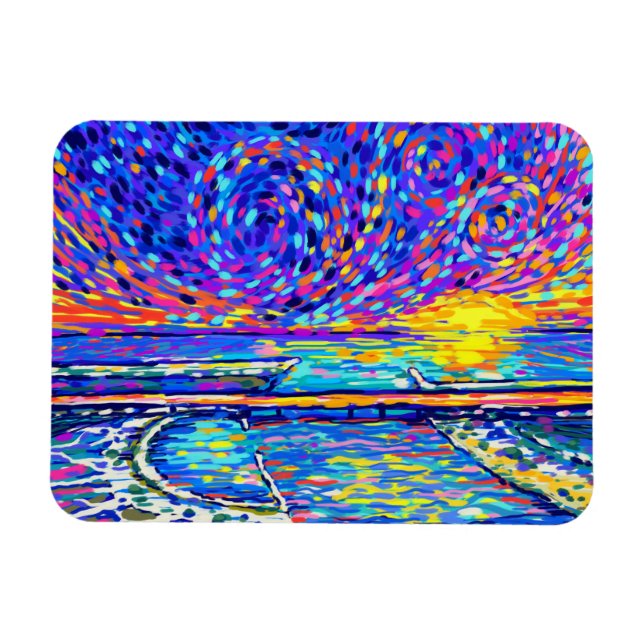 Sebastian Inlet Cotton Candy Himmel Magnet (Horisontell)