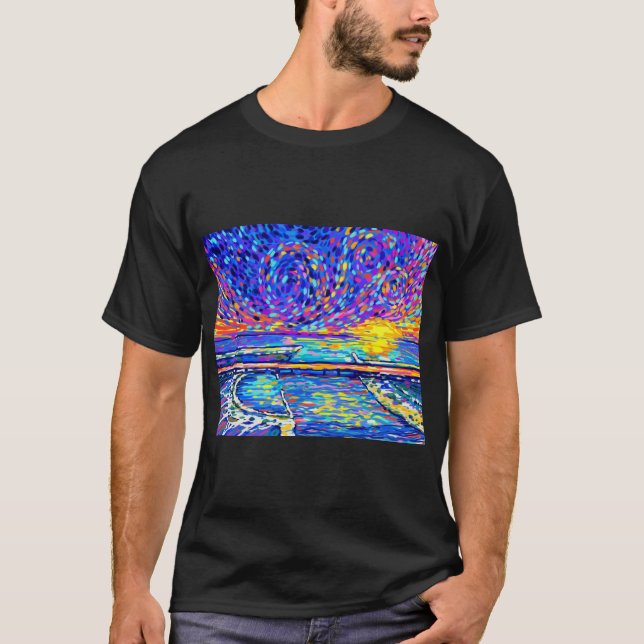 Sebastian Inlet Cotton Candy Himmel T Shirt (Framsida)