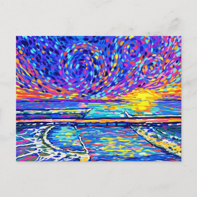 Sebastian Inlet Cotton Candy Himmel Vykort (Framsida)