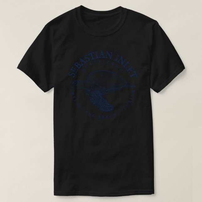 Sebastian Inlet State Park Turtle Loggerhead Stick T Shirt (Design framsida)