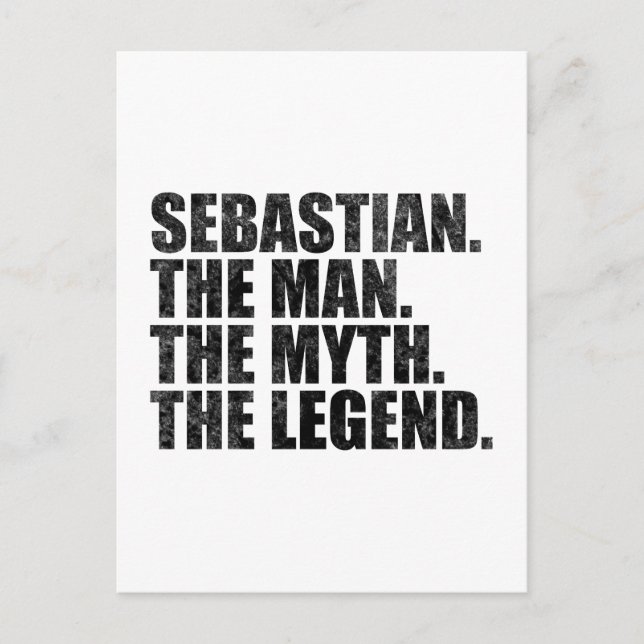 Sebastian Mannen Myten Legenden Vykort (Framsida)