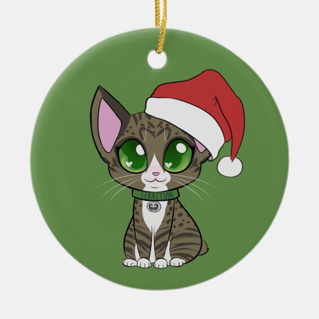 Sebastian Ornament! Julgransprydnad Keramik (Framsidan)