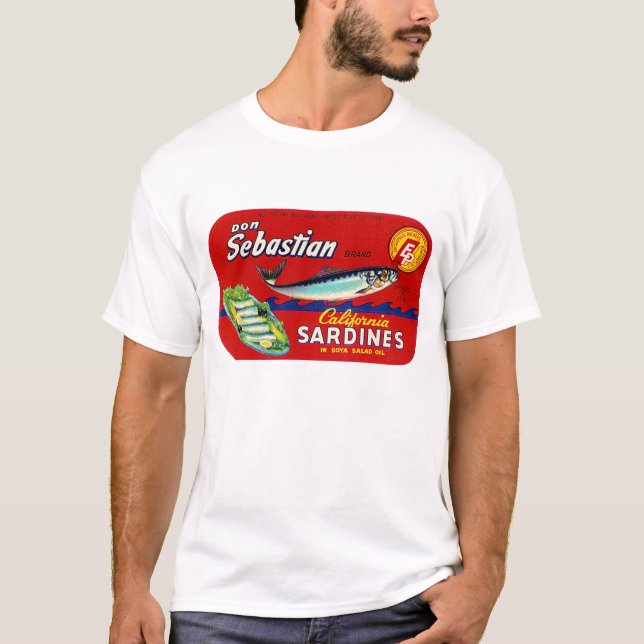 Sebastian Sardineetikett T-shirt (Framsida)