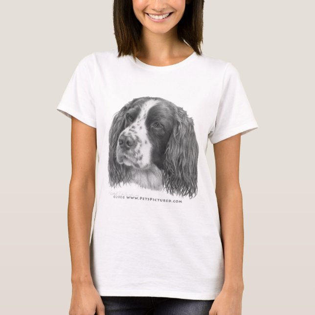 Sebastian Spaniel för engelsk Springer T Shirt (Framsida)