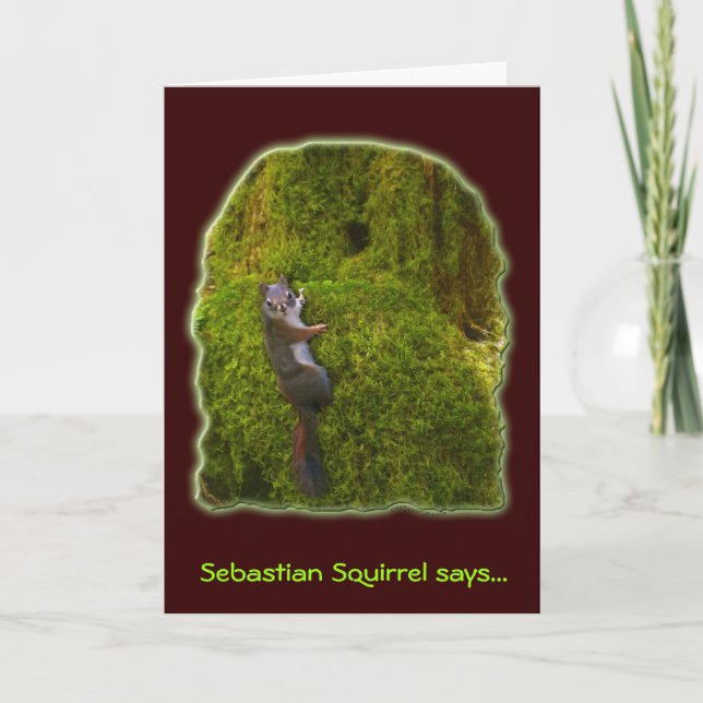 SEBASTIAN SQUIRREL Note Card Kort (Framsida)