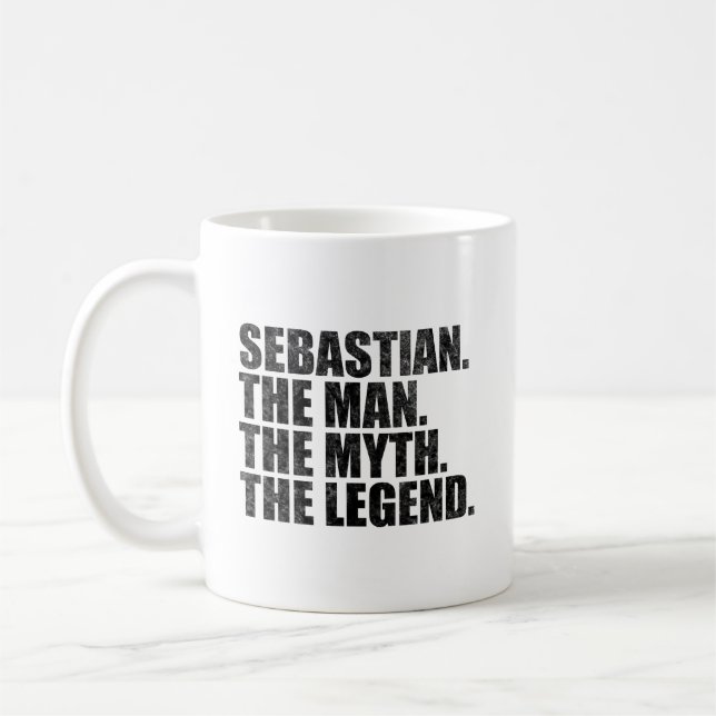 Sebastian The Man The Myth The Legend Kaffemugg (Vänster)