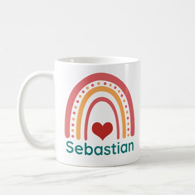 Sebastian Vintage Boho Rainbow Kaffemugg (Vänster)